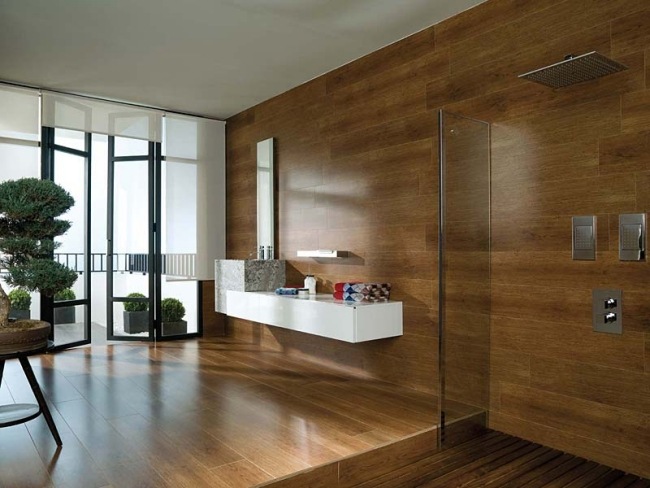 Kúpelňový nábytok biele plávajúce skrinky drevené obklady Kúpelňový nábytok Biele plávajúce skrinky Gamadecor drevené obklady