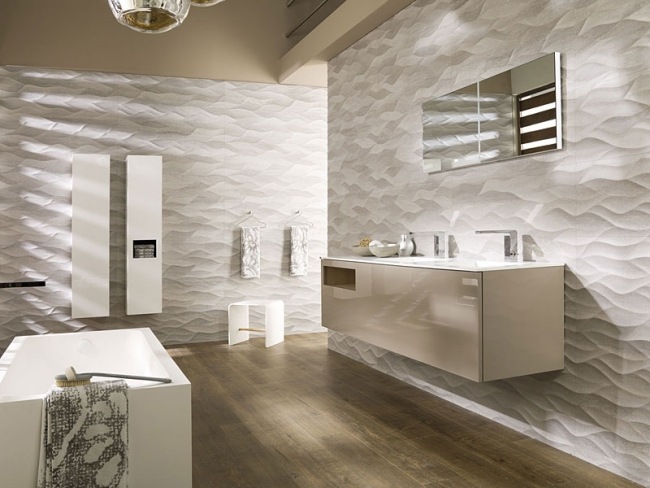 krémový kúpeľňový nábytok Stenové obklady Gamadecor vlny textúry krémový kúpeľňový nábytok textúra obkladov a dlažieb Gamadecor