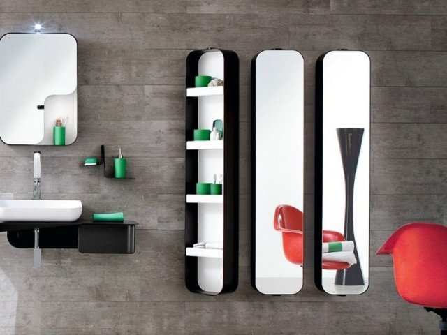 Nástenné zrkadlo-s-úložným priestorom-TULIP-arblu-3-dielna sada-závesné-umývadlo