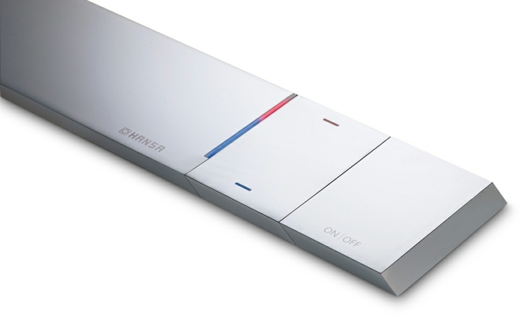 faucet-kúpeľňa-hansa-nastavenie teploty-luxus-kovová-optika-úzka