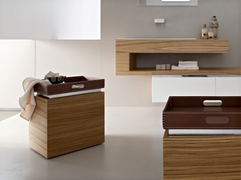 Kúpelňový nábytok-drevo-márnosť-koža-detaily