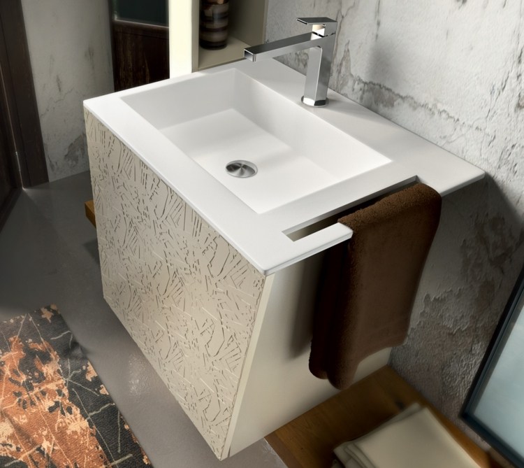 Kúpeľňový nábytok s atraktívnym vzhľadom a elegantným vzhľadom Zostava kúpeľňového nábytku keramická vstavaná skrinka na umývadlo