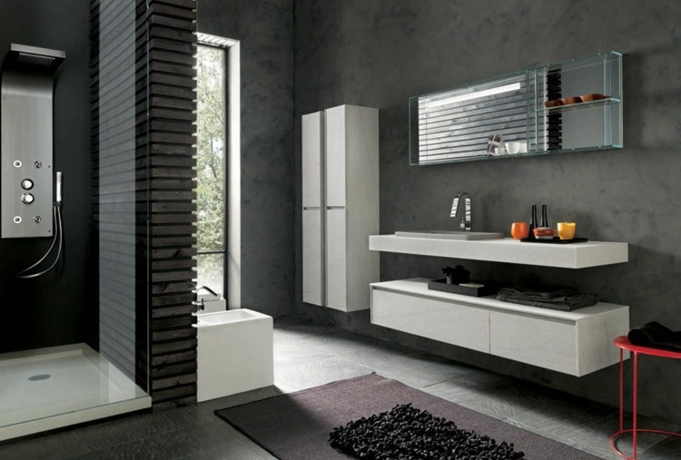 Kúpeľňová skrinka svetlá márnosť sprchovací kút