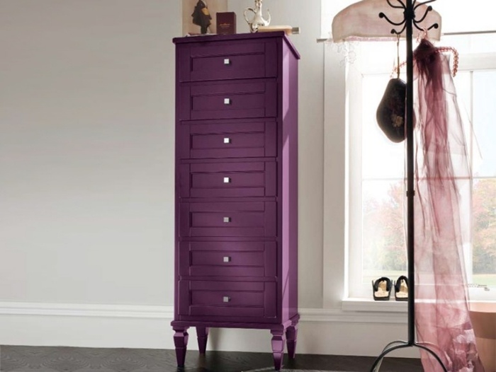 Nápady na kúpeľňovú skrinku-farby-povrchové úpravy-fialové-zásuvky na drevo-YORK-Cerasa