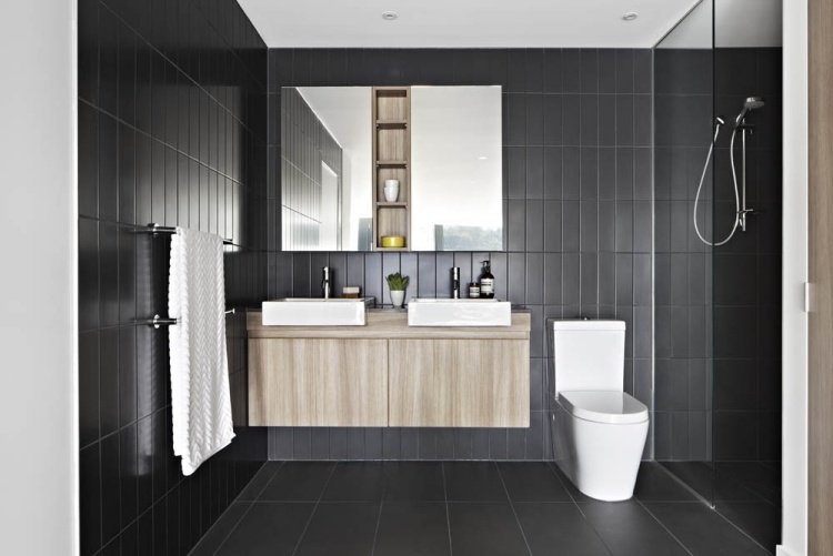 Kúpelňový nábytok z dreva -antratit-biela-dvojumývadlo-umývadlo-skrinka-zrkadlo