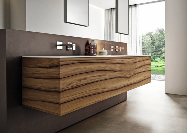 Kúpelňový nábytok vyrobený z dreva -skupina-Taliansko-orech-dvojumývadlo