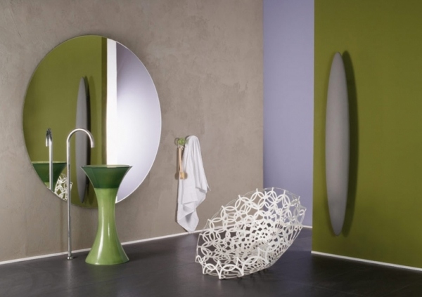 sada kúpeľňového nábytku regia voľne stojace umývadlo zelená calice