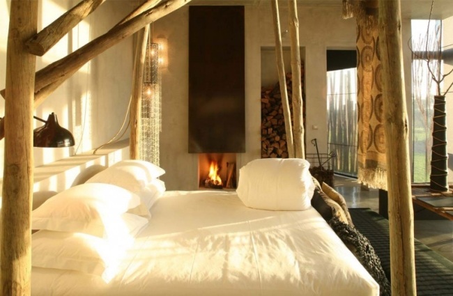 Rustikálne dekorácie atmosféry hotelovej izby-butik Areias do Seixo