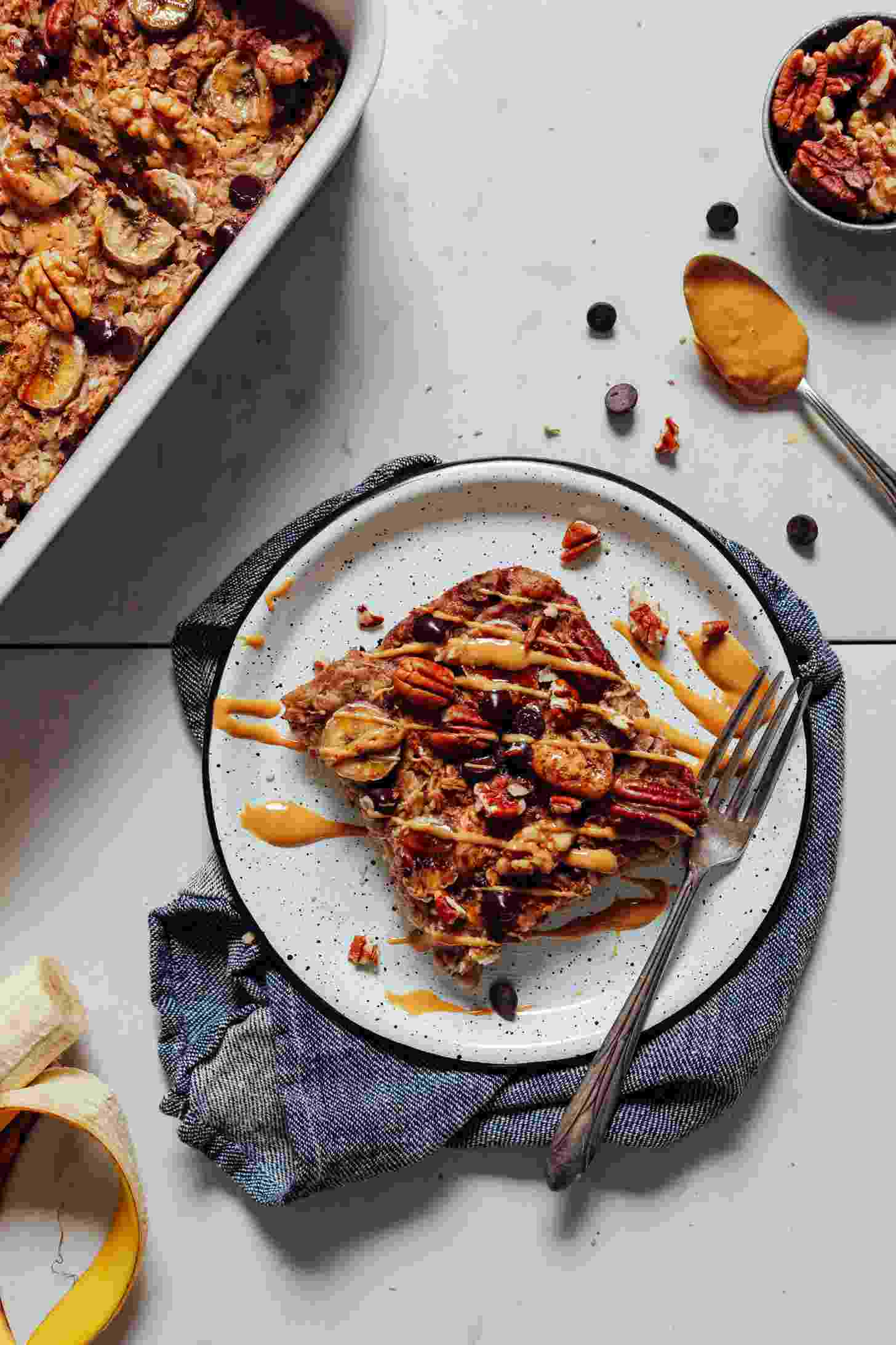 Banánový chlieb zapečený recept na ovsené vločky Nápad na raňajky z ovsených vločiek zdravý