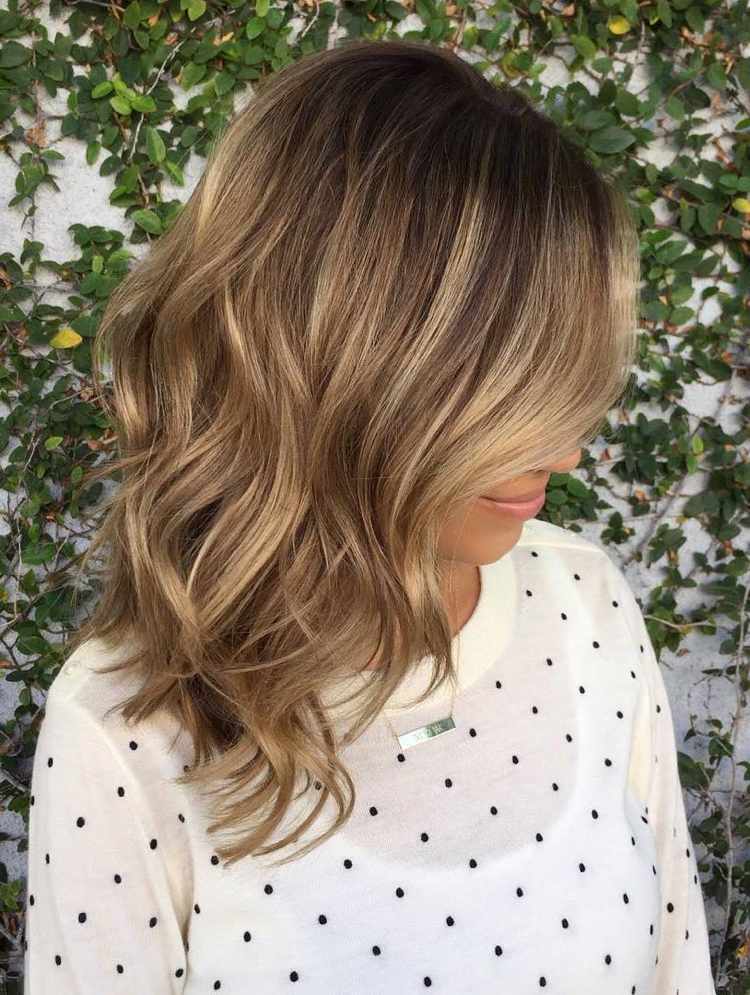 balayage blond hnedá blond melír