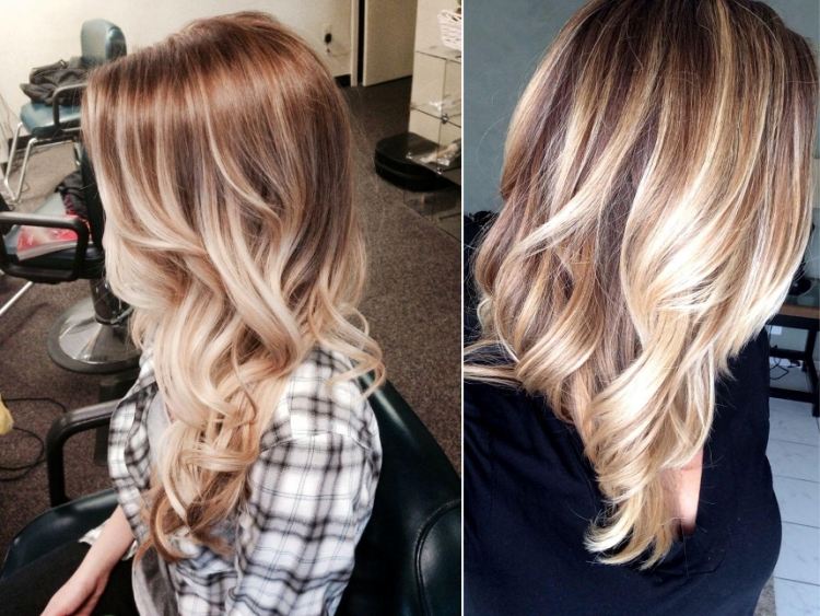 balayage-melír-svetlé vlasy-blond-narovnané-vlnité