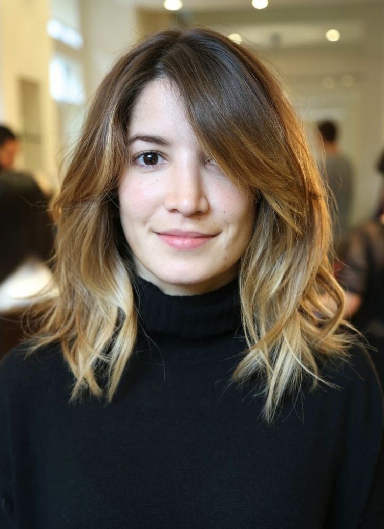 balayage-highlights-long-bob-haircut-slanted-bang
