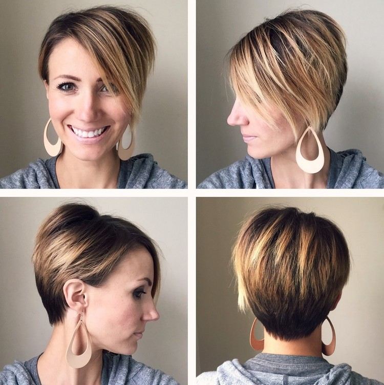 asymetrický krátky strih s ombre Ombre pre krátke vlasy krátke vlasy-asymetrické-blond