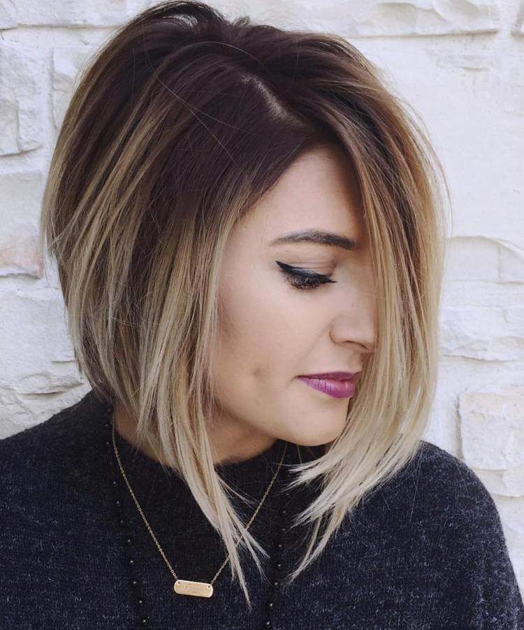krátky bob zafarbený technikou balayage ombre-krátke vlasy-balayage-technika-blond-tipy