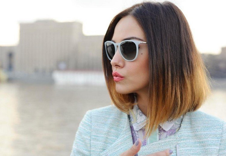 Ombre hľadať bob účes Ombre na krátke vlasy po plecia-svetlé