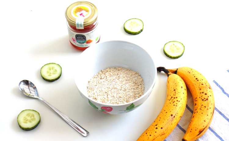 domáci banánový píling na pokožku pokožky na tvári