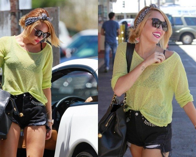 miley cyrus bandana účes trend letné hairstyling miley-cyrus-bandana-účes-trend-leto
