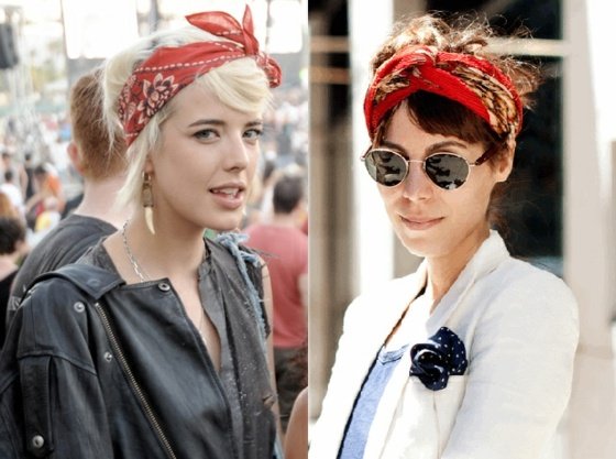 krásne účesy s šatkou na šatku Účes-so-šatkou-šatkou