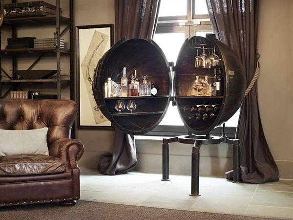 bar otvorených dverí bar v nemeckom štýle inšpirovaný starobylým vzhľadom domáci bar testovací stroj žiarovky vintage vzhľad mužský kus nábytku