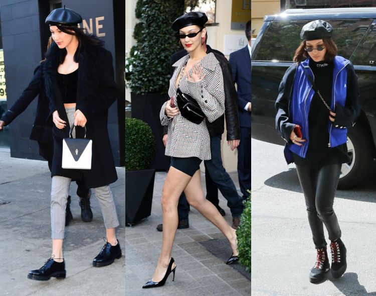 Baretový klobúk baretové klobúkové štýly hviezdy inšpirácie bella hadid