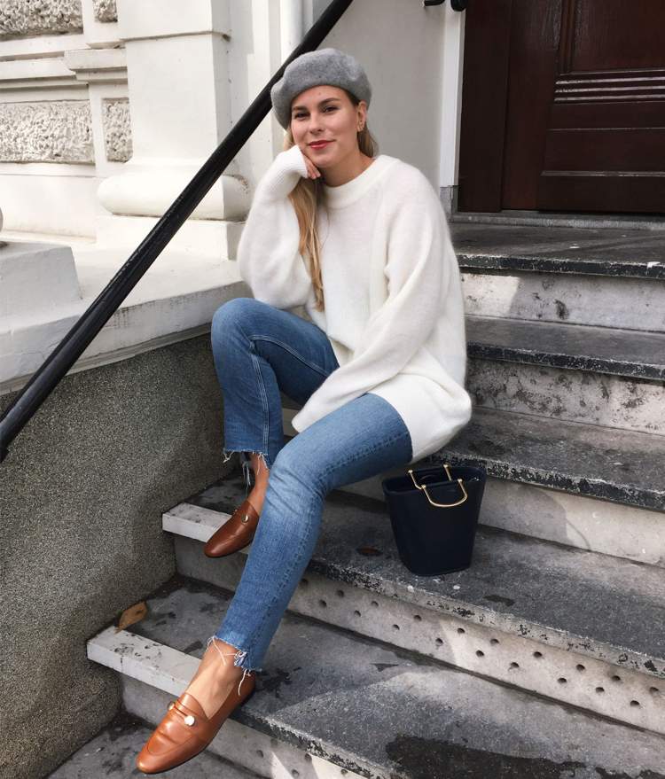 baret klobúk štýl vzhľad farba šedá vlna