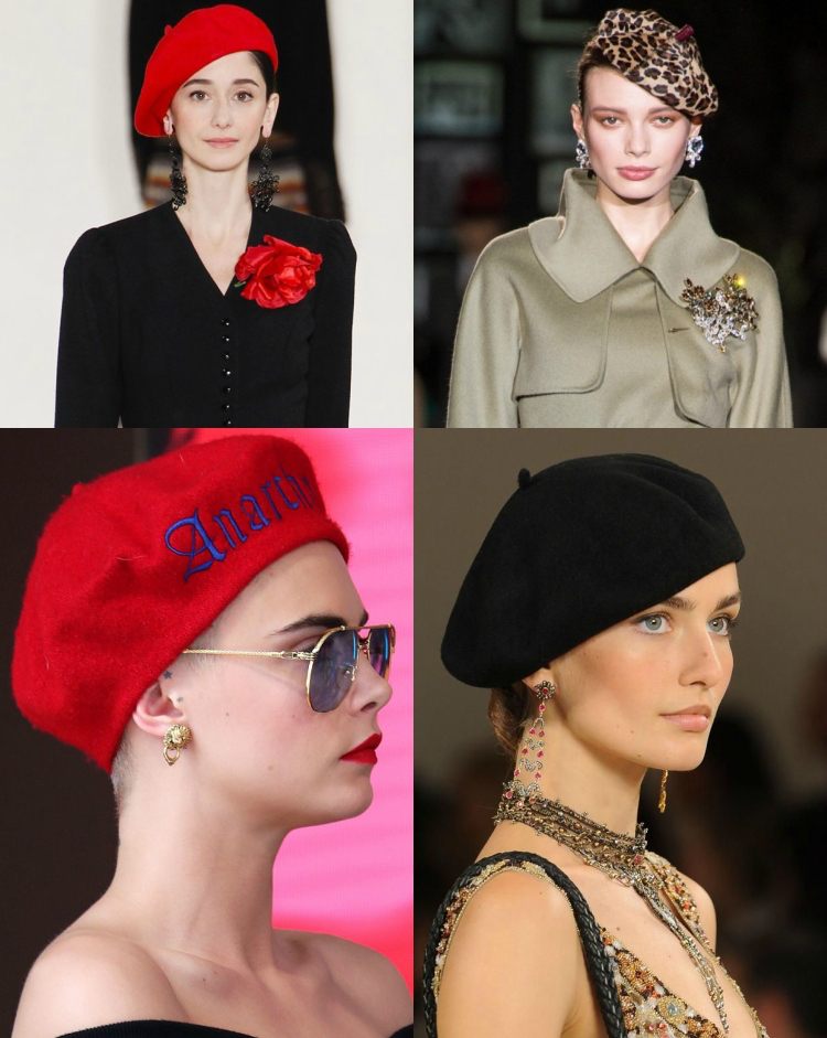 baretový klobúk vlasový účes gabunden skrytý veľmi krátky