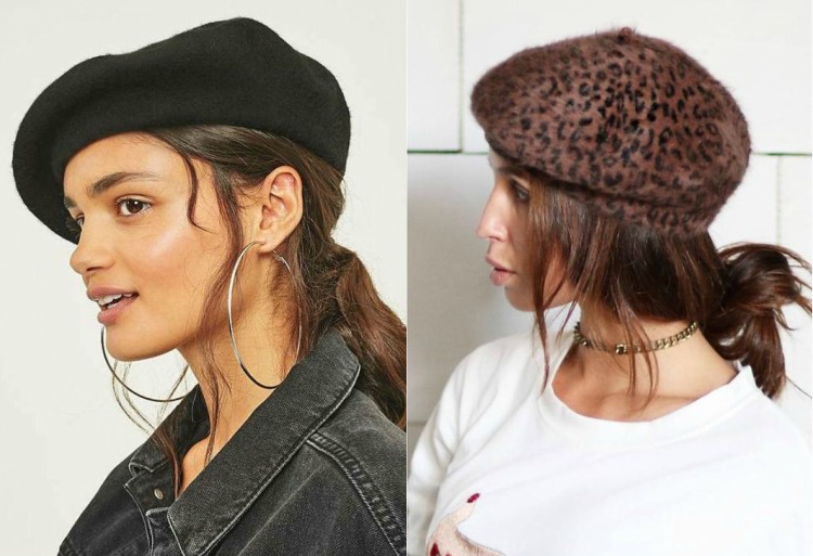 baret čiapka účes ležérny chvost