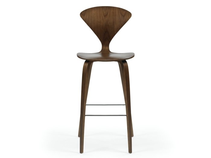 Barová stolička Cherner z dreva v tmavom prevedení