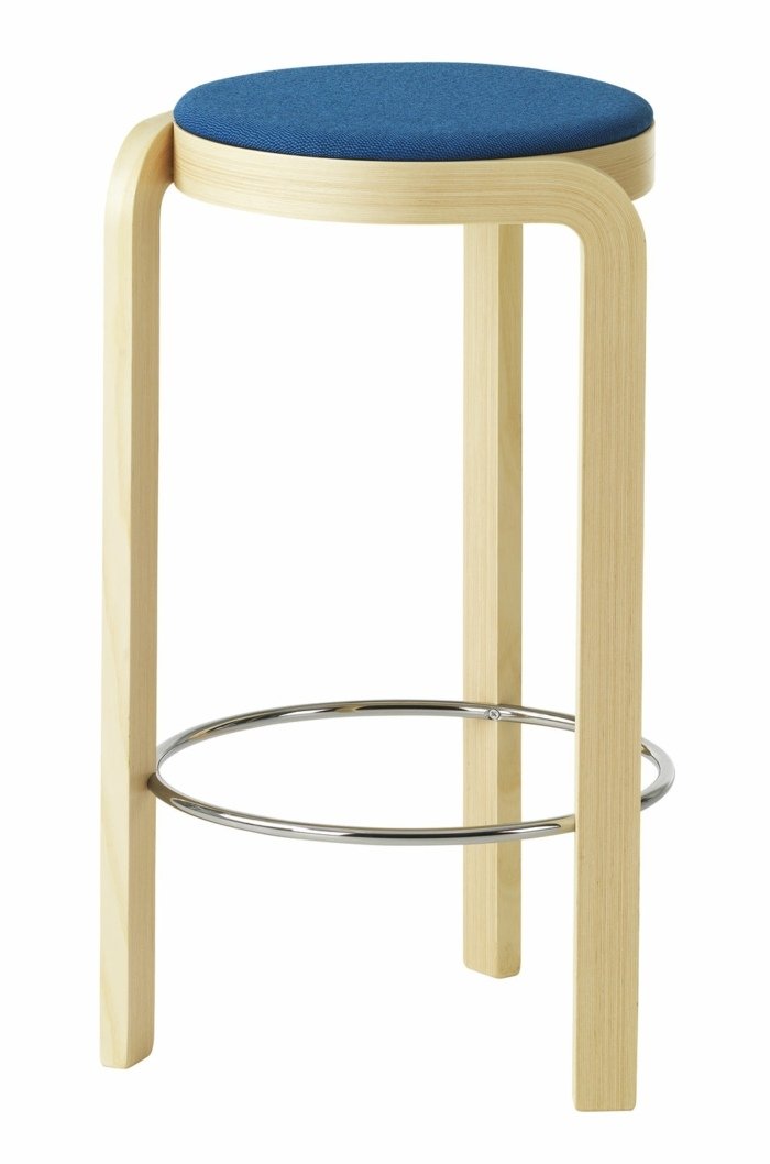 Otočná barová stolička s čalúneným sedadlom