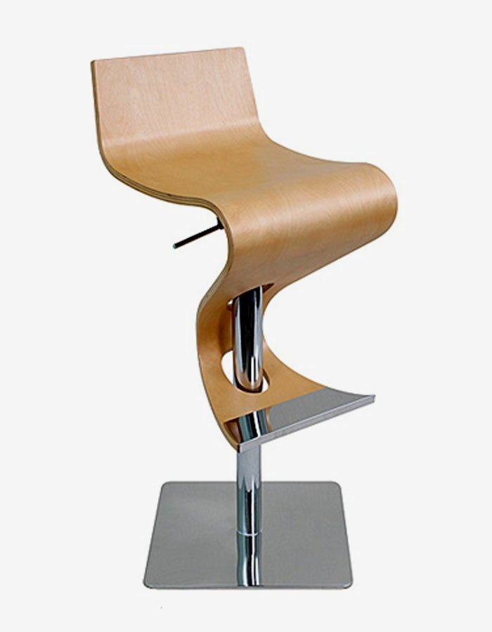 Barová stolička Wave vyrobená z dreva