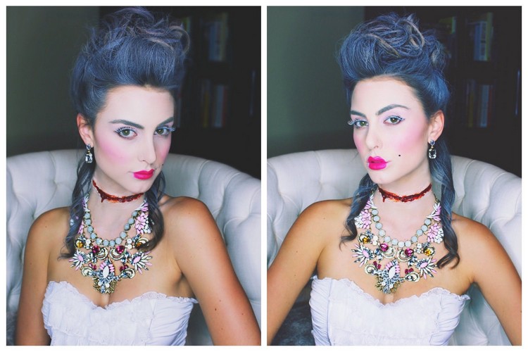 Vytvorte si vlastný barokový účes Marie Antoinette updo návod