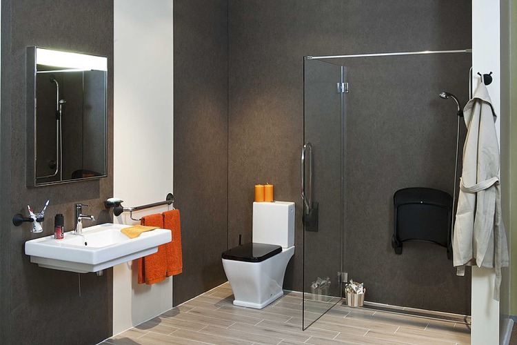 Bezbariérová kúpeľňa voľnosť pohybu-zaistenie-podoprenie-rukoväte-sprcha