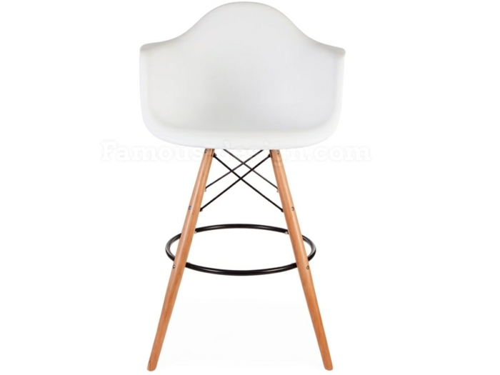 barová stolička, dizajn, biely kovový plášť sedadla