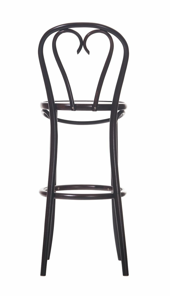 klasická barová stolička, tónované operadlo, drevo