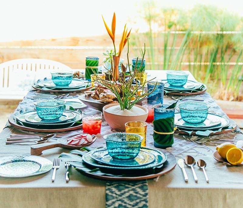 Remeselné nápady-leto-sklo-strom-list-deko-námorné