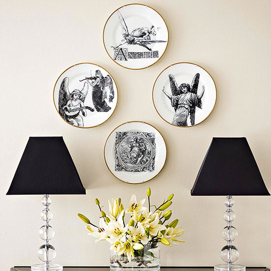 Vianočný dekoračný tanier decoupage anjelské prvky Decoupage anjelské prvky krásna slávnostná nálada