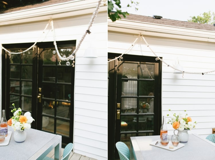 Remeselné nápady pre záhradnú párty - drotárske rozprávkové svetlá s macrame