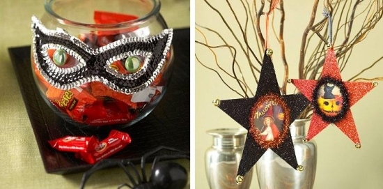 Ozdoba masky s trblietavou hviezdou-na halloweensku párty Ozdoba masky šumivej hviezdy-zorganizujte ju na halloweensku párty