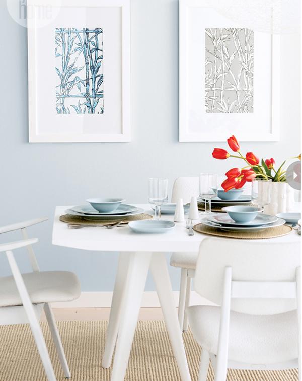 nápady na dekoráciu s útržkami tapiet rámy na obrazy výzdoba steny jedáleň Remeselné nápady so zvyškami tapiet, rámami na obrazy, dekoráciou stien, jedálňou