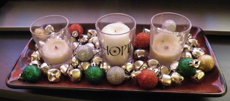Remeselné nápady s vianočnými zvončekmi taniere gule lampióny sviečky