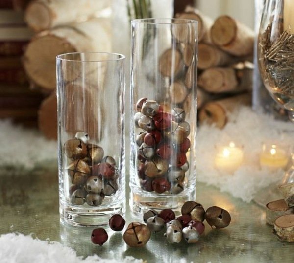 Zvony strieborné ružové sviečky nápad na krásnu výzdobu