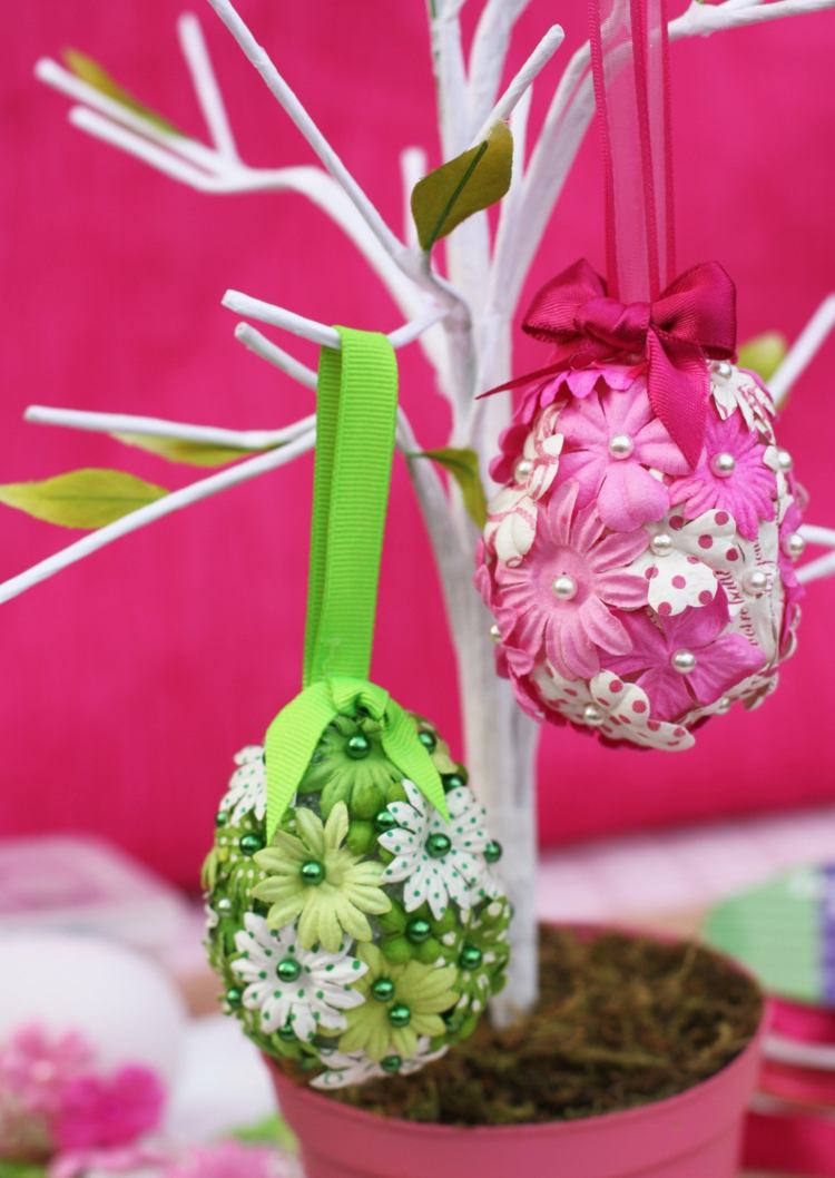 Remeslá-nápady-veľkonočné-styrofoam-vajíčko-kvet-design-špendlíky
