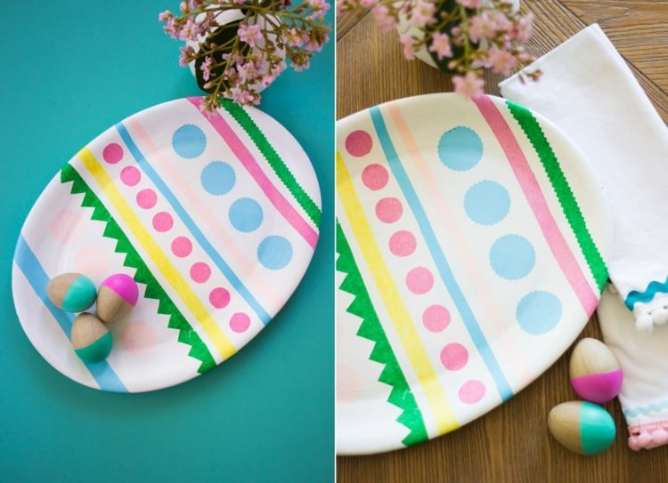 Jarné nápady remesiel pre dospelých - navrhnite oválny servírovací tanier ako veľkonočné vajíčko
