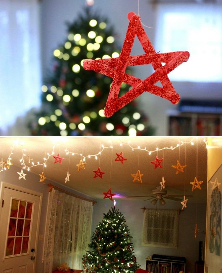 Hviezdy s trblietkami na vianočné ozdoby tinker-vianočné-trblietavé-hviezdičky-drotárske-vianočné-dekorácie-paličky