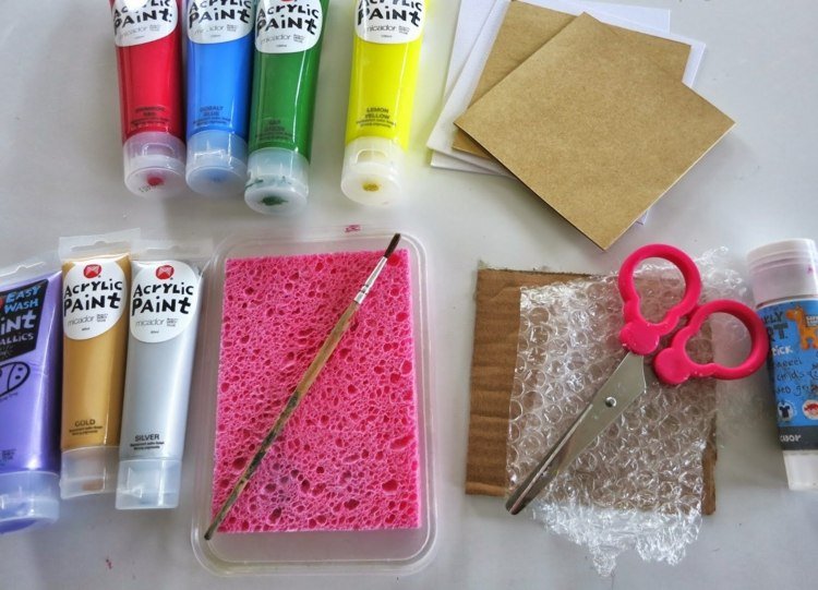 ručné práce so 4 -ročnými deťmi vianočný pozdrav dizajn ručných materiálov