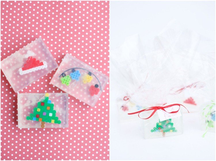 Ručné práce s 5 -ročnými deťmi na vianočné darčeky glycerínové mydlo