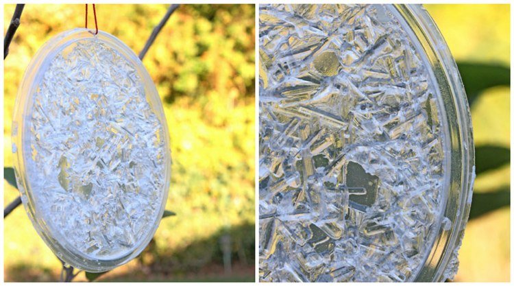 Slnečné lapače vyrábajú magické kryštály zimy so soľou