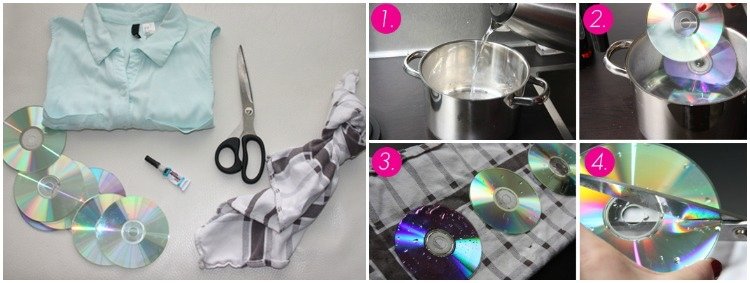 drotár-staré-cds-diy-doplnky-šperky-golier-módne