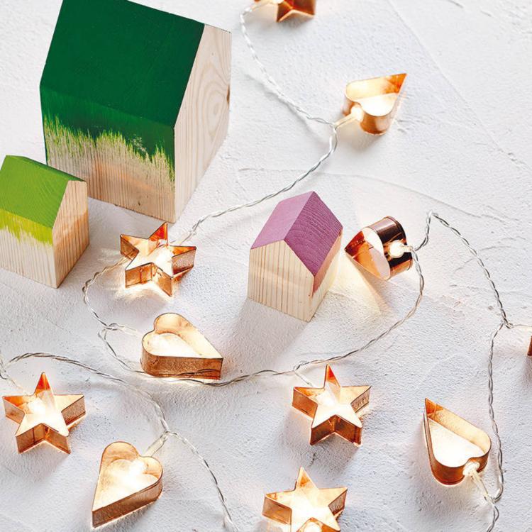 Remeselné nápady vykrajovače na vianočné veniec svetlá veniec