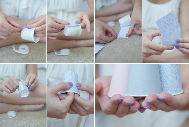 drotárske poháre-girlanda-urob si sám-vyrob-papier-palica